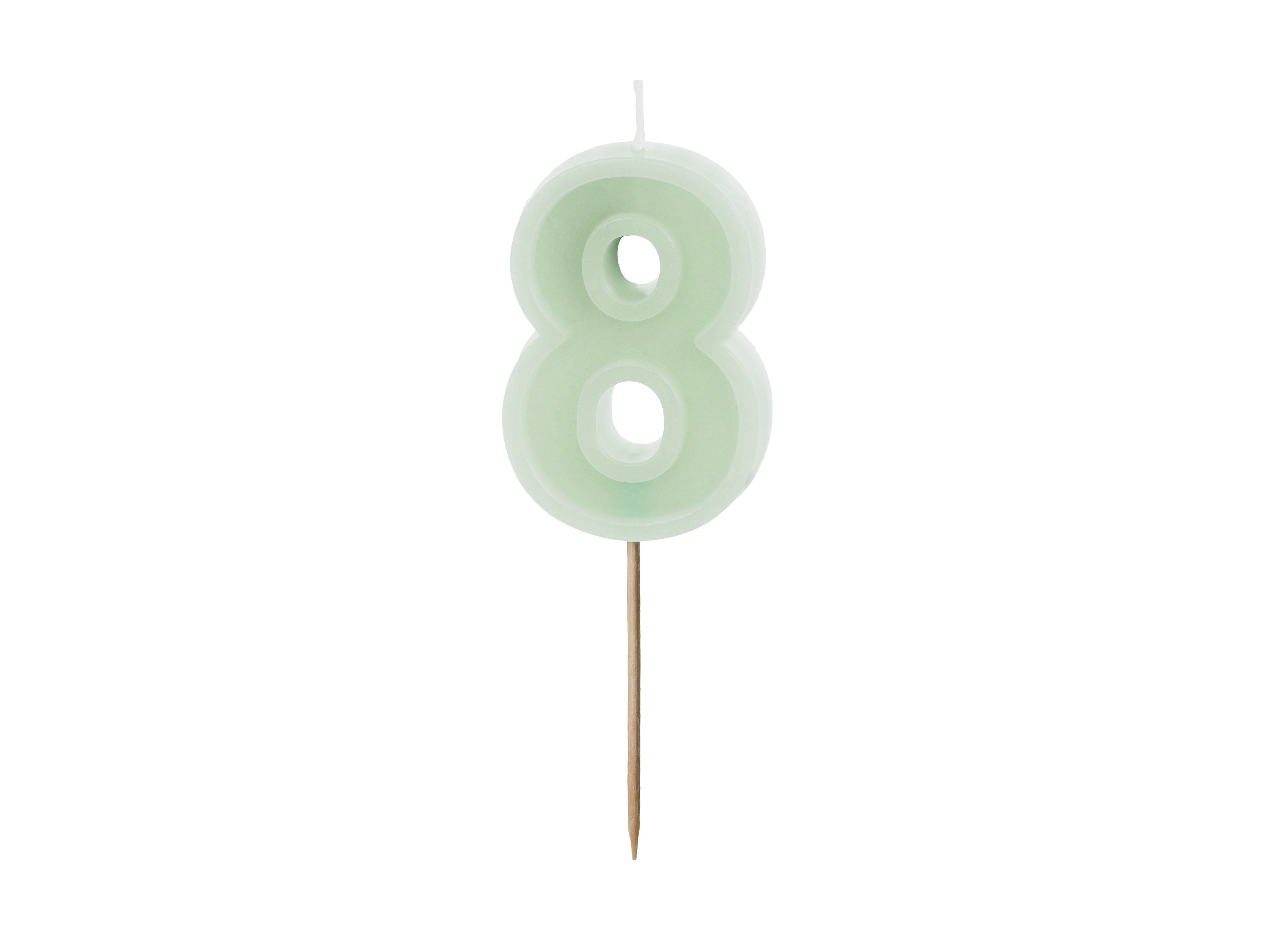 Kuchenkerze Ziffer "8" grün (1 Stk.)