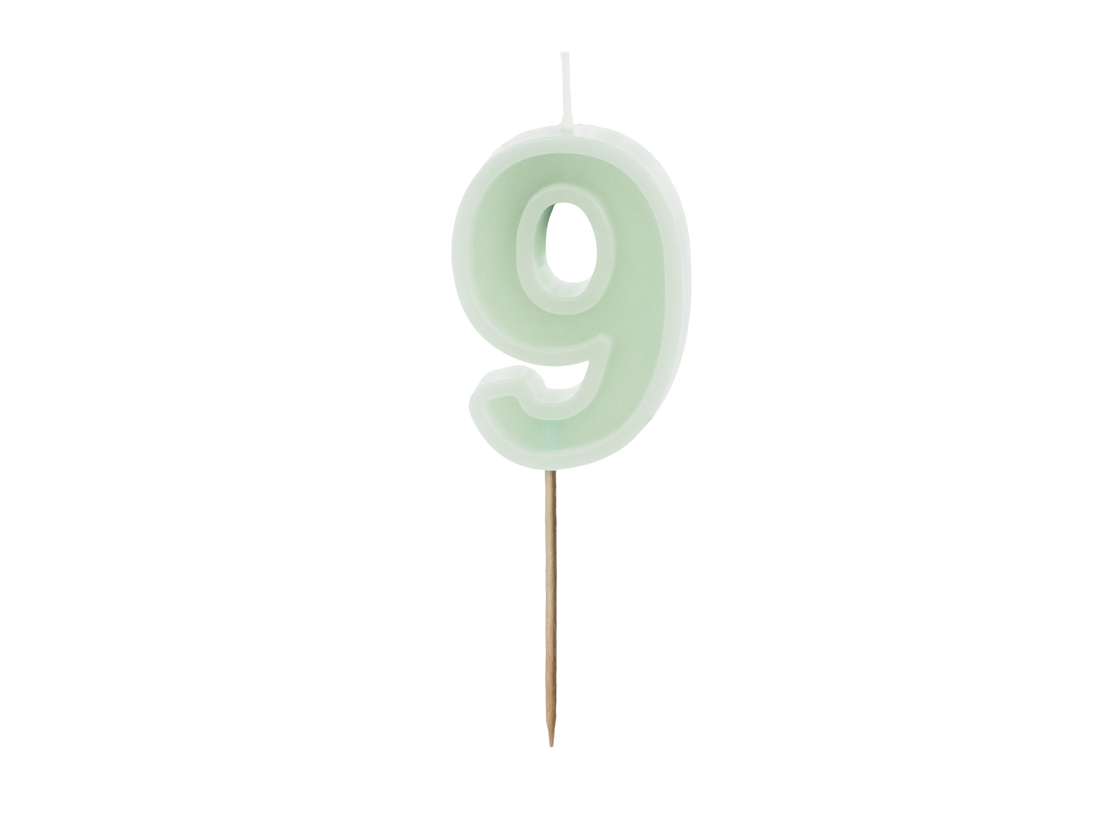 Kuchenkerze Ziffer "9" grün (1 Stk.)