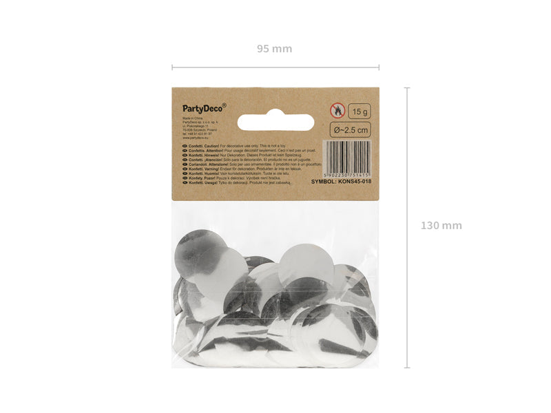Konfetti "Kreise" silber (1 Pck.)