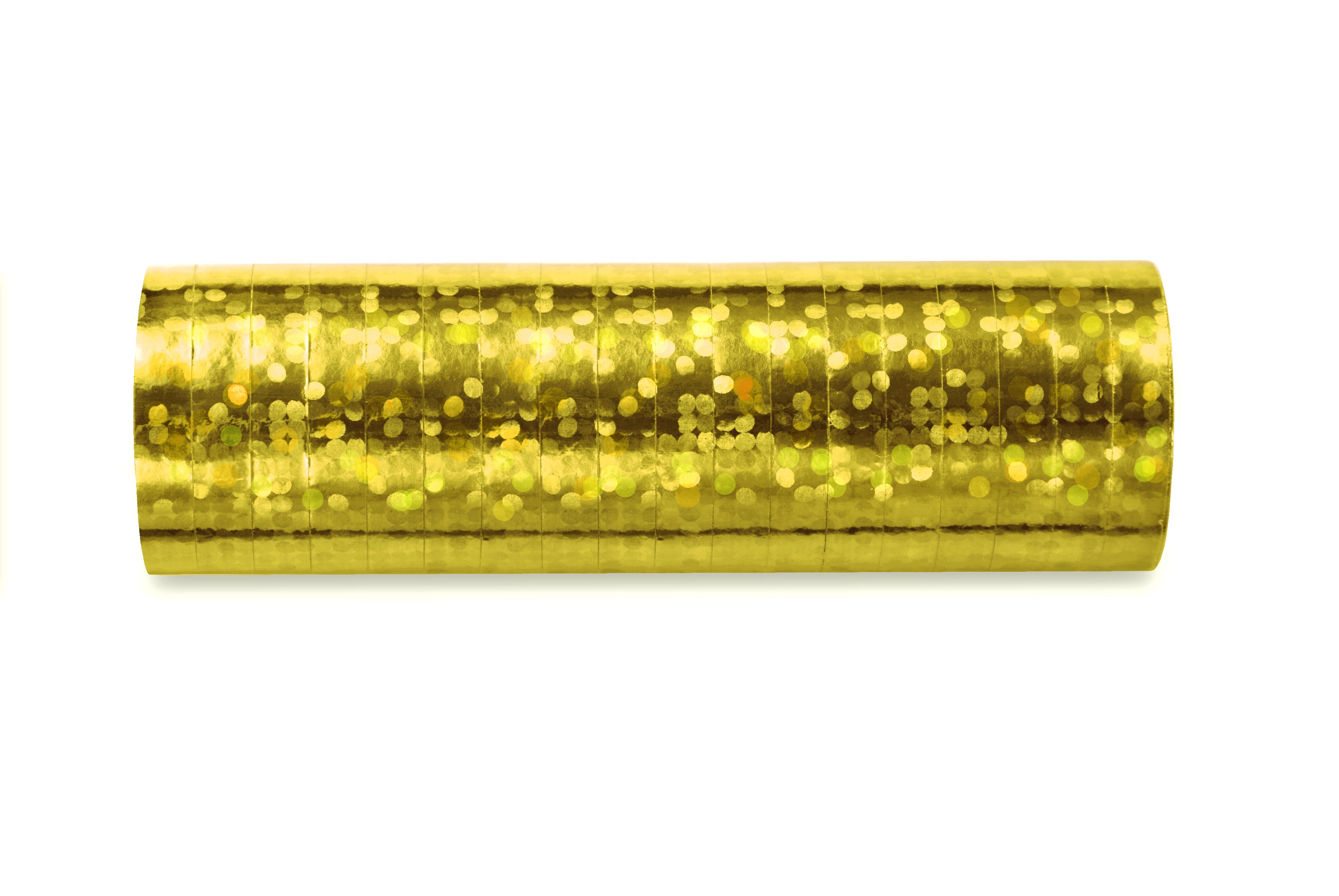 Luftschlangen holografisch gold (1 Rolle)