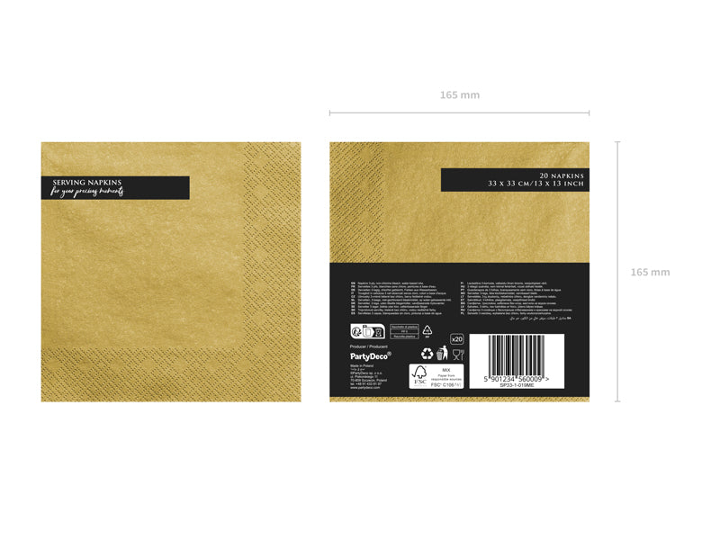 Servietten gold (20 Stk.)