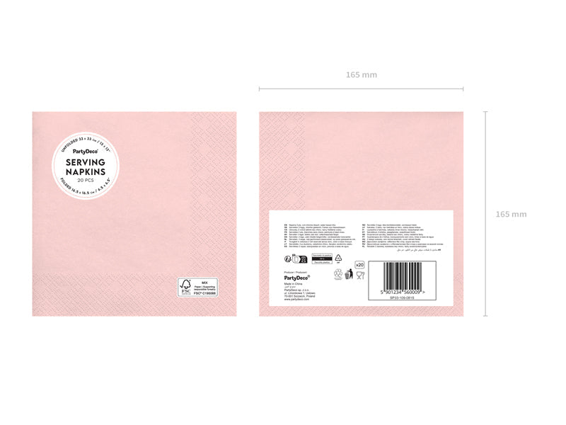 Servietten rosa (20 Stk.)