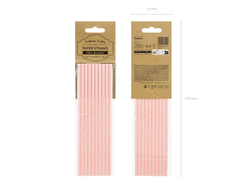 Trinkhalme rosa (10 Stk.)