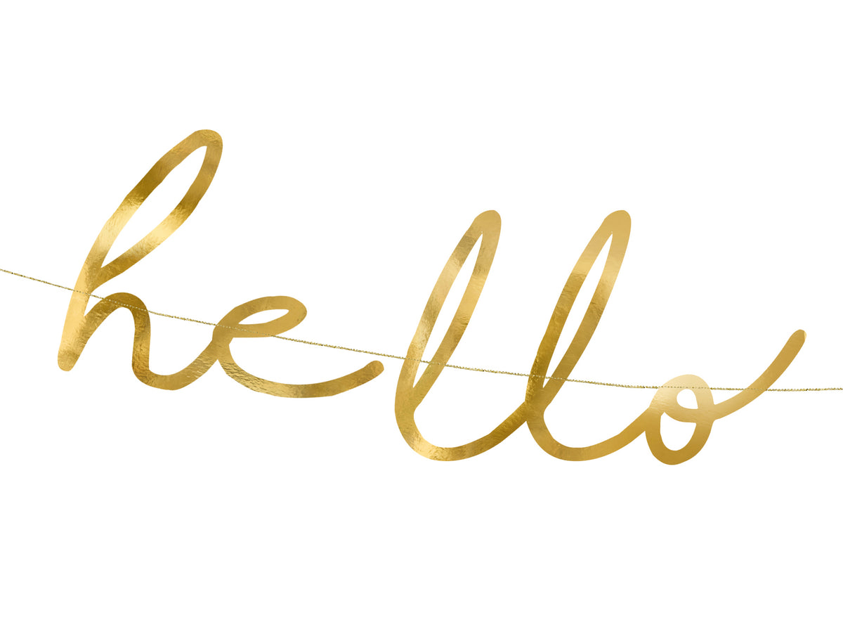 Wimpelkette "Hello Baby" (1 Stk.)