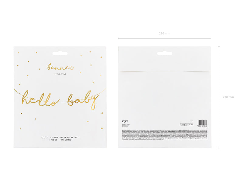 Wimpelkette "Hello Baby" (1 Stk.)