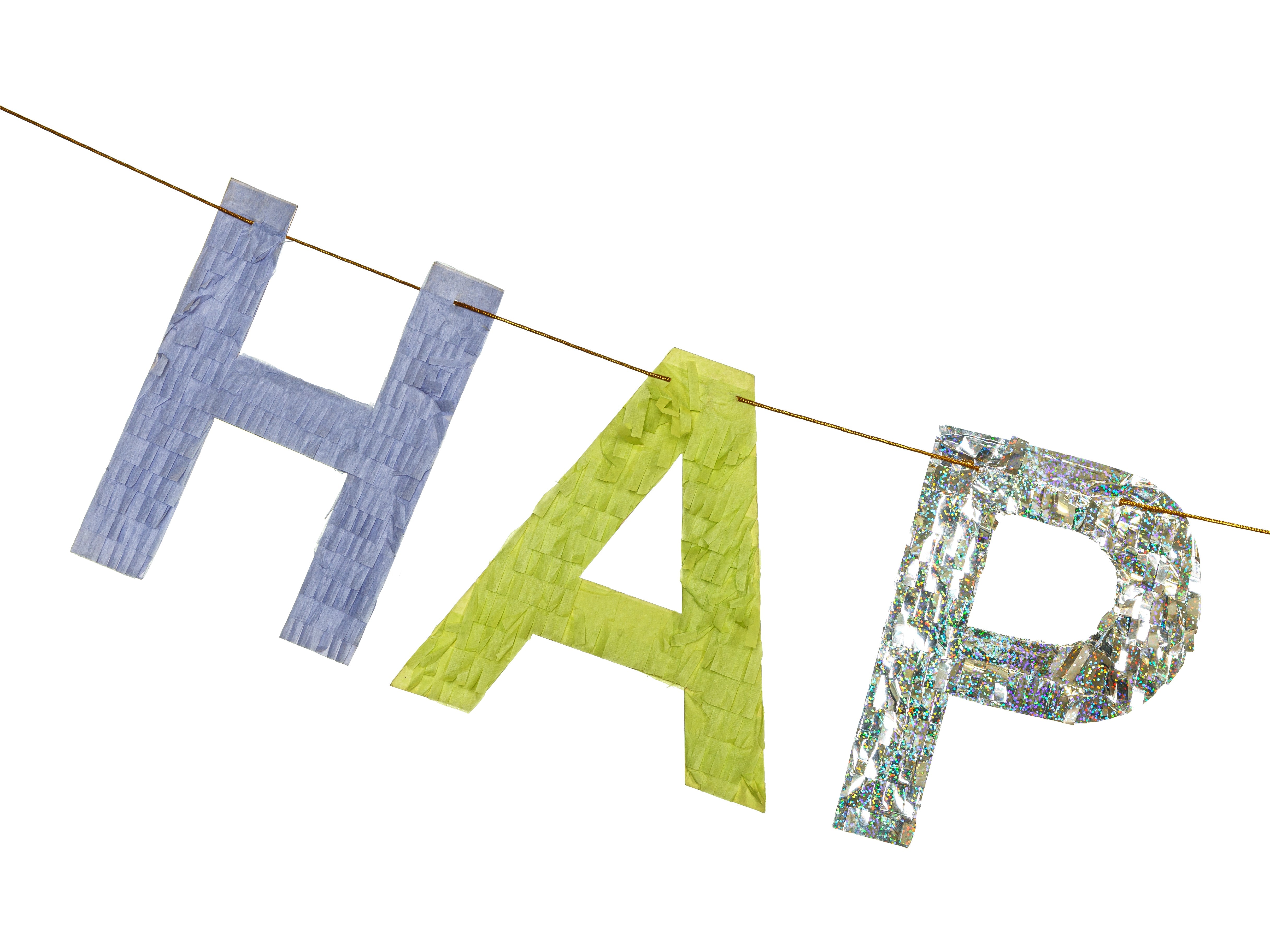 Wimpelkette "Happy Birthday" bunt (1 Stk.)