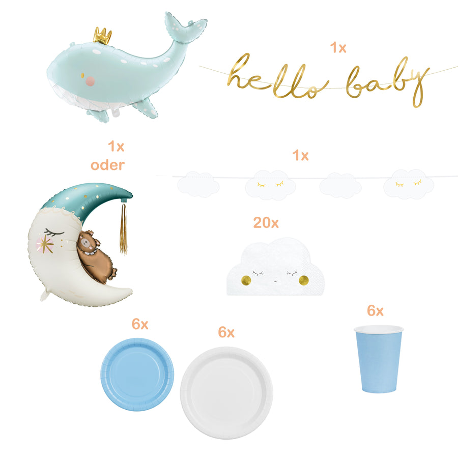 Babyparty blau Box Basis