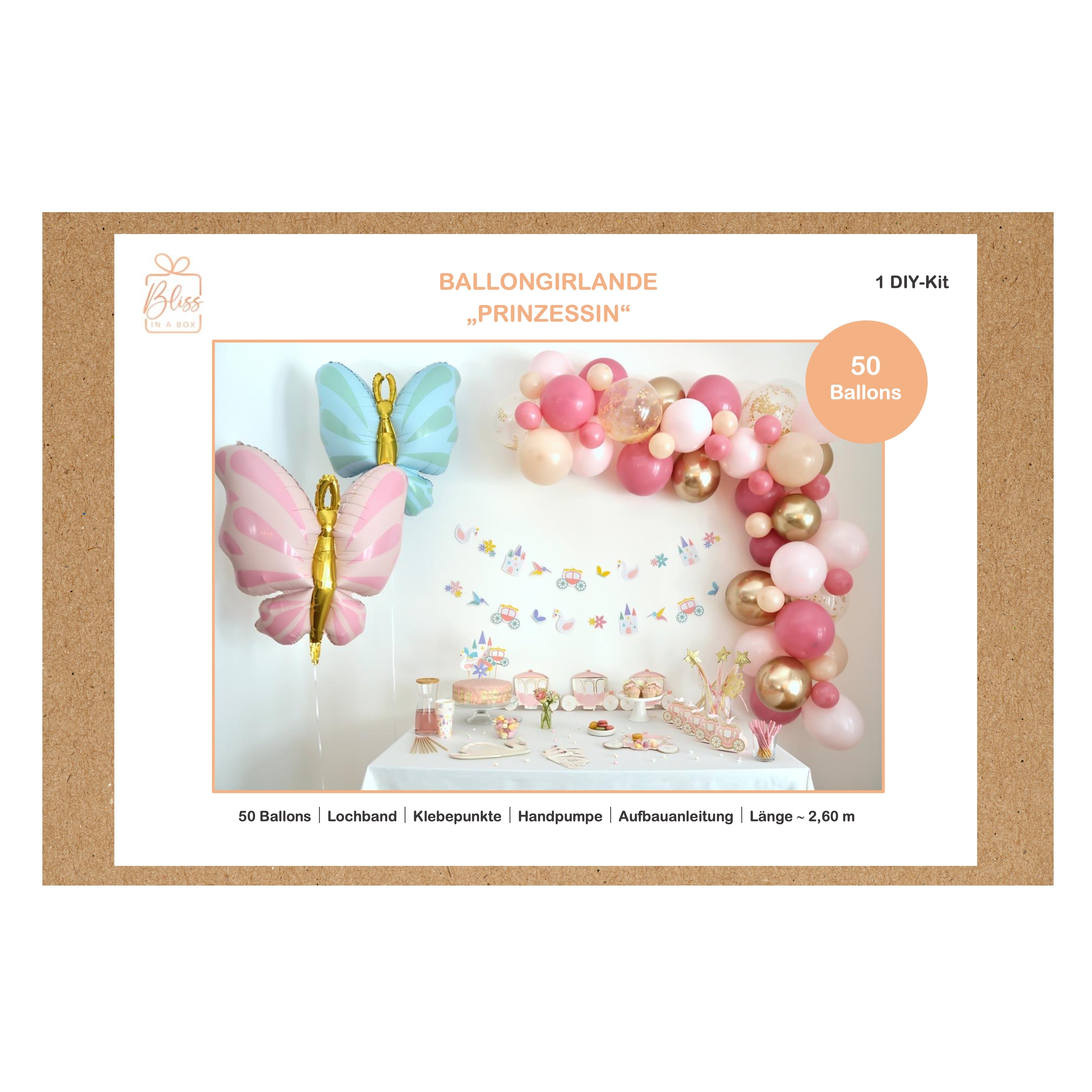Ballongirlande "Prinzessin" (1 DIY-Set)